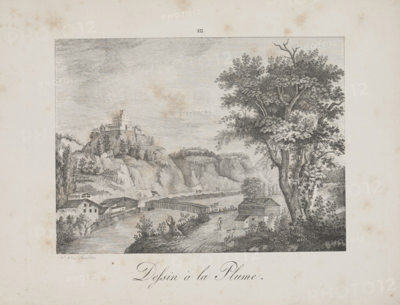Art of the Lithograph: Landeck in Tirol, Plate III, 1819. Alois Senefelder (German, 1771-1834). Lithograph; sheet: 23.4 x 30.2 cm (9 3/16 x 11 7/8 in.); image: 15.3 x 20.7 cm (6 x 8 1/8 in.)