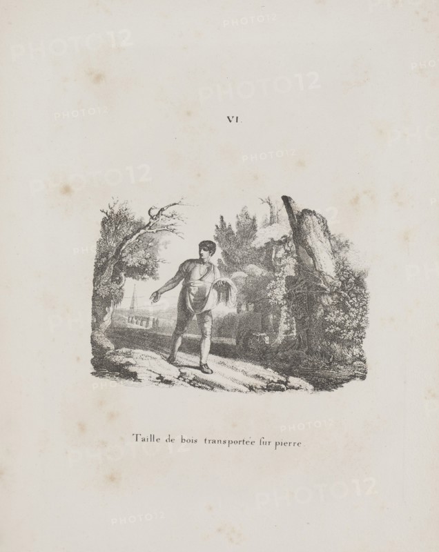 Art of the Lithograph: Transfer of a Wood Engraving, Plate VI, 1819. Alois Senefelder (German, 1771-1834). Lithograph; sheet: 30.2 x 23.3 cm (11 7/8 x 9 3/16 in.); image: 9.5 x 13.3 cm (3 3/4 x 5 1/4 in.)