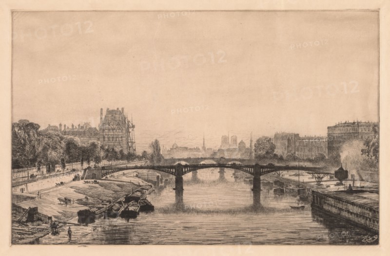 Paris, View from the Concorde Bridge, 1866. Maxime Lalanne (French, 1827-1886). Etching; sheet: 44 x 60.6 cm (17 5/16 x 23 7/8 in.); platemark: 20.1 x 25.6 cm (7 15/16 x 10 1/16 in.)