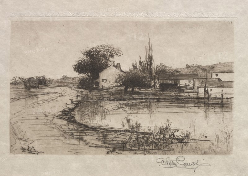 Sketch near Pittsfield, Mass., 1887-1888. Stephen Parrish (American, 1846-1938). Etching; sheet: 21.5 x 30.5 cm (8 7/16 x 12 in.); platemark: 10.5 x 17.1 cm (4 1/8 x 6 3/4 in.)