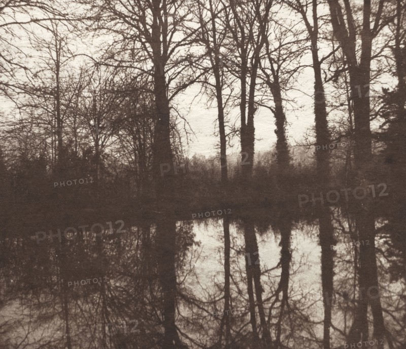 Winter Trees Reflected in a Pond, 1841-1842. William Henry Fox Talbot (British, 1800-1877). Salted paper print from calotype negative; image: 16.4 x 19.1 cm (6 7/16 x 7 1/2 in.); paper: 19.8 x 24.8 cm (7 13/16 x 9 3/4 in.); matted: 40.6 x 50.8 cm (16 x 20 in.).