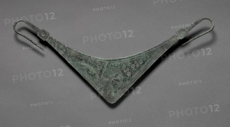 Woman's Belt Hanger (Zone), c. 725-675 BC. Greece, Geometric period (900- 700 BC). Bronze; overall: 32.5 cm (12 13/16 in.).