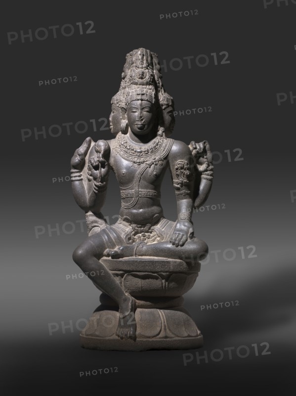 Brahma, late 900s-1000s. South India, Tamil Nadu, Chola dynasty, late 10th - early 11th century. Granite; overall: 162.6 x 48 cm (64 x 18 7/8 in.).