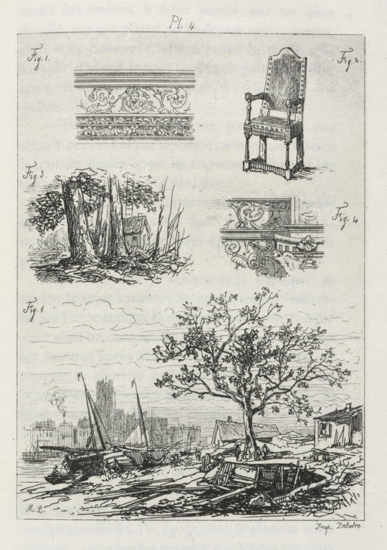Traité de La Gravure a l’eau forte: Plate 4, 1866. Maxime Lalanne (French, 1827-1886), Cadar and Luquet. Etching; platemark: 18.2 x 11.7 cm (7 3/16 x 4 5/8 in.); book page: 23.2 x 15 cm (9 1/8 x 5 7/8 in.)