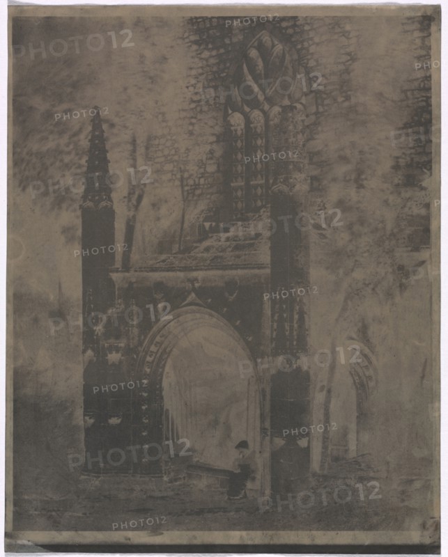 Fountain of Notre Dame at Saint-Brieuc, Brittany, c. 1853. Louis-Rémy Robert (French, 1811-1882). Waxed paper negative; overall: 34.3 x 27.3 cm (13 1/2 x 10 3/4 in.)