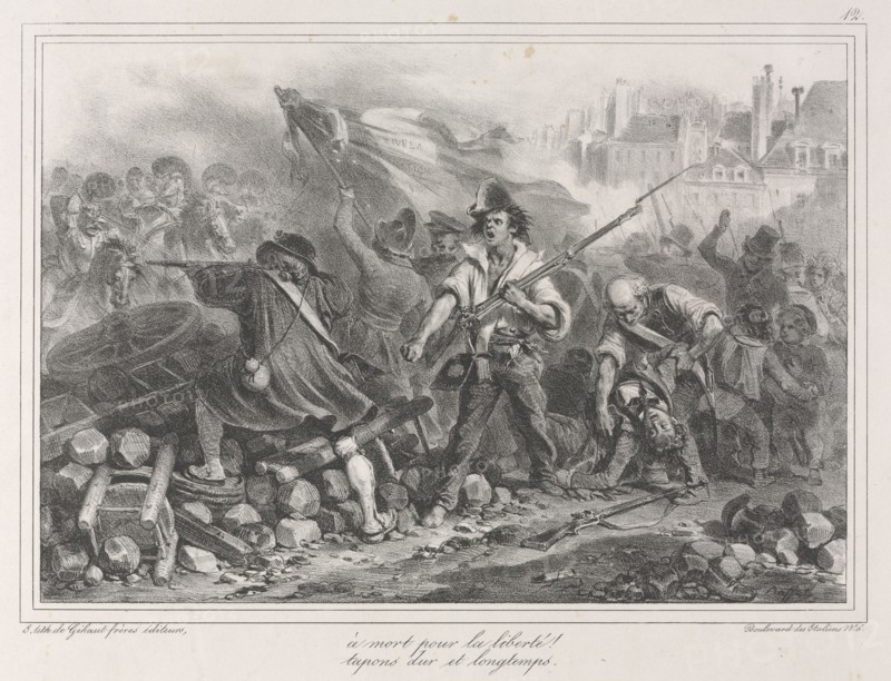 Album of 1831: Freedom or death! , 1831. Auguste Raffet (French, 1804-1860), Gihaut Freres, Paris. Lithograph; sheet: 27.7 x 38.1 cm (10 7/8 x 15 in.); image: 18 x 26 cm (7 1/16 x 10 1/4 in.).