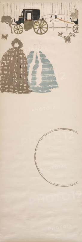 Nursemaids’ Promenade, Frieze of Carriages, 1895. Pierre Bonnard (French, 1867-1947). Color lithograph; sheet: 136.9 x 47.7 cm (53 7/8 x 18 3/4 in.); image: 136.9 x 47.7 cm (53 7/8 x 18 3/4 in.)