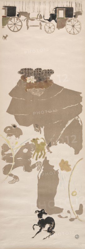 Nursemaids’ Promenade, Frieze of Carriages, 1895. Pierre Bonnard (French, 1867-1947). Color lithograph; sheet: 136.7 x 46.3 cm (53 13/16 x 18 1/4 in.); image: 136.7 x 46.3 cm (53 13/16 x 18 1/4 in.)