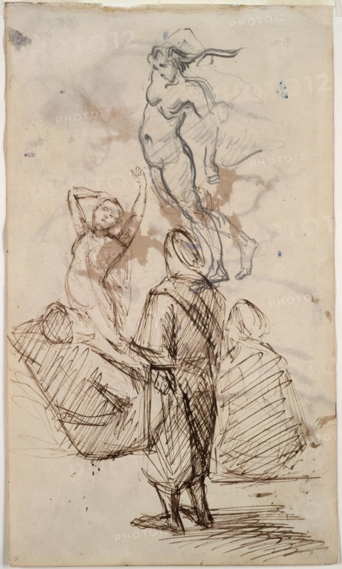 Sheet of Studies, 1871-1876. Paul Cézanne (French, 1839-1906). Graphite and pen and brown ink; sheet: 20.9 x 12.2 cm (8 1/4 x 4 13/16 in.).
