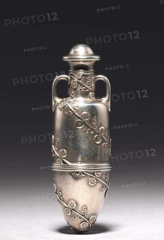 Scent Bottle, c. 1860s. Tiffany and Company (American). Silver; overall: 8 x 7.9 x 2.5 cm (3 1/8 x 3 1/8 x 1 in.).