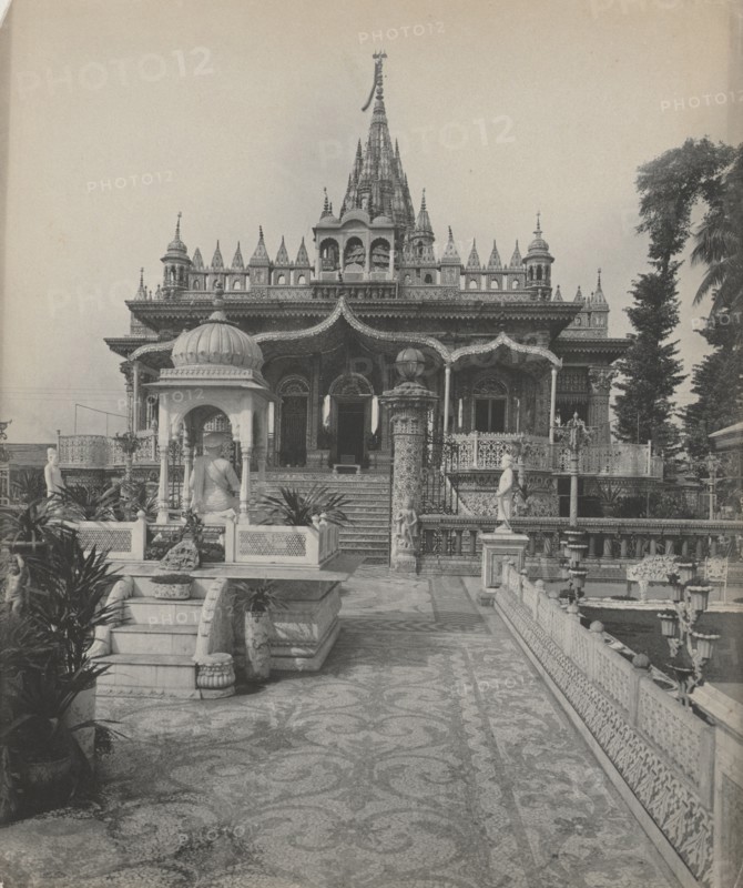 Pareshnath, Jain Temple, Calcutta, c. 1890s. Studio of A. W. A. Plâté Studio (Ceylonese). Platinum print; image: 28.8 x 24.2 cm (11 5/16 x 9 1/2 in.); paper: 28.8 x 24.2 cm (11 5/16 x 9 1/2 in.); matted: 50.8 x 40.6 cm (20 x 16 in.)