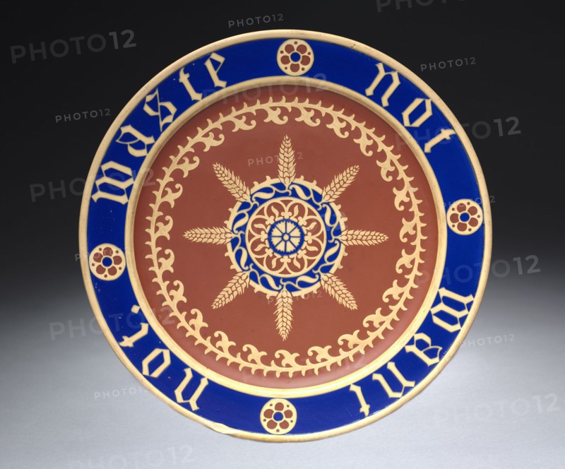 Bread Plate, c. 1850. Augustus Welby Northmore Pugin (British, 1812-1852). Stoneware; diameter: 33 cm (13 in.).
