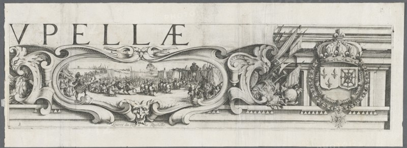 The Siege of La Rochelle: Plate 3, 1628-1630. Jacques Callot (French, 1592-1635), and Abraham Bosse (French, 1602-1676). Etching and engraving; sheet: 22.1 x 61.3 cm (8 11/16 x 24 1/8 in.); platemark: 16.2 x 59 cm (6 3/8 x 23 1/4 in.)