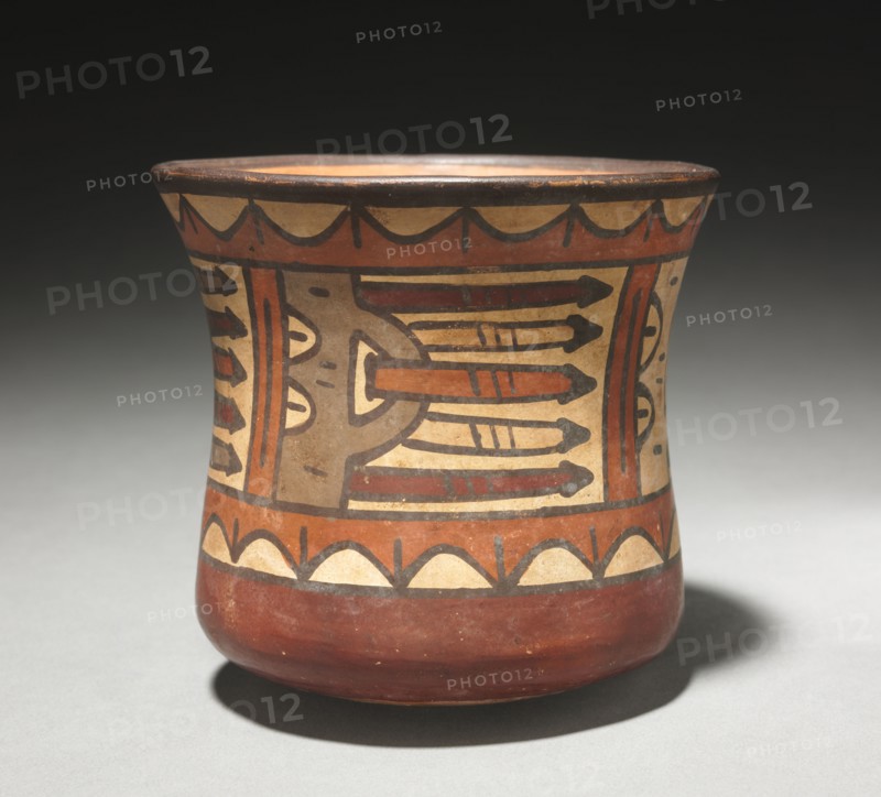 Bowl with Trophy Heads, c. 100-650. Peru, Nasca, Early Intermediate Period. Ceramic, slip; overall: 10.2 x 10.2 cm (4 x 4 in.).