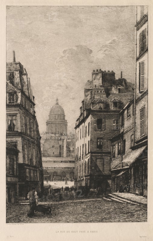 La rue du Haut Pavé à Paris, 1881. Lucien Gautier (French, 1850-1925), L'Art. Etching; sheet: 39.9 x 27.7 cm (15 11/16 x 10 7/8 in.); platemark: 38.7 x 24.4 cm (15 1/4 x 9 5/8 in.)
