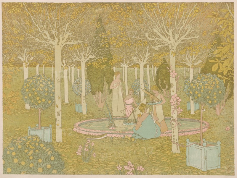published in L'Estampe Moderne: The Park, 1897. Gaston de Latenay (French, 1859-1943). Color lithograph; sheet: 30.5 x 40.5 cm (12 x 15 15/16 in.); image: 24.5 x 32.9 cm (9 5/8 x 12 15/16 in.)