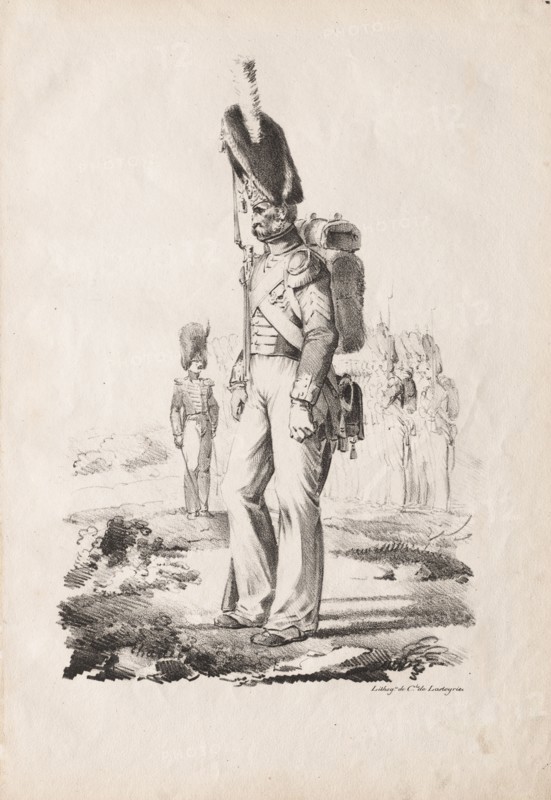 Military Costumes: Infantry Sargent , 1817-18. Nicolas Toussaint Charlet (French, 1792-1845). Lithograph; sheet: 40.1 x 28.3 cm (15 13/16 x 11 1/8 in.); image: 30.6 x 21 cm (12 1/16 x 8 1/4 in.).