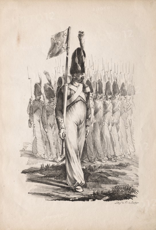 Military Costumes: Carabiners Sargent, General Guide , 1817-1818. Nicolas Toussaint Charlet (French, 1792-1845). Lithograph
