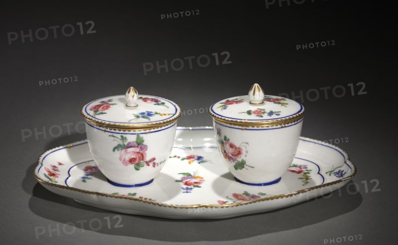 Jam Pots on Stand, c. 1760's. Sèvres Porcelain Manufactory (French, est. 1740). Porcelain; overall: 12.4 x 66.3 x 24.4 cm (4 7/8 x 26 1/8 x 9 5/8 in.).