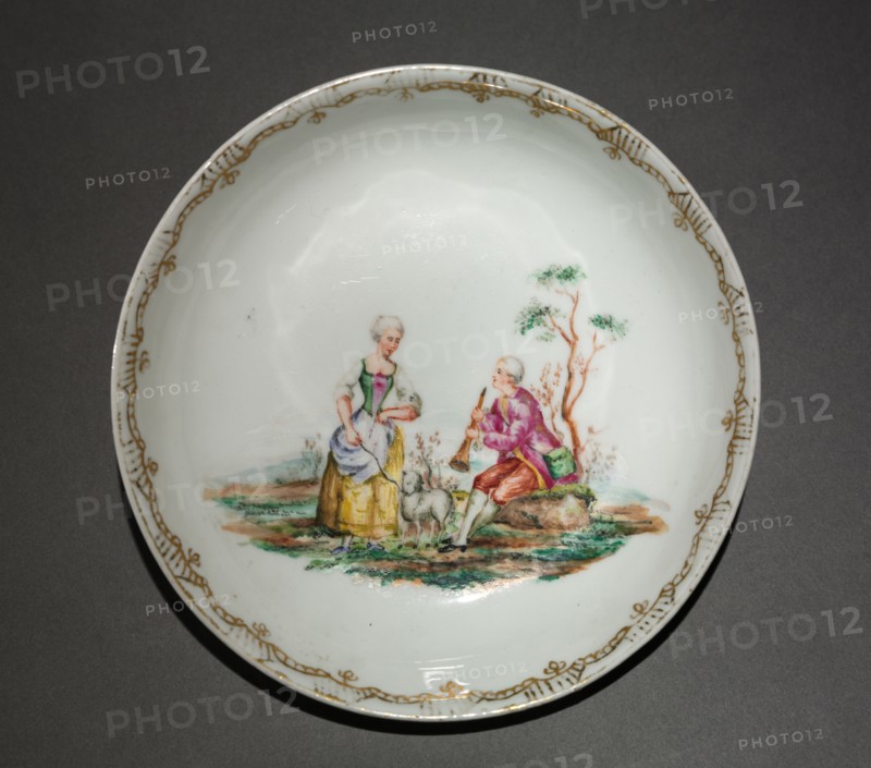 Saucer, c. 1750-1770. Meissen Porcelain Factory (German). Porcelain; overall: 3 x 42.6 x 13.5 cm (1 3/16 x 16 3/4 x 5 5/16 in.).