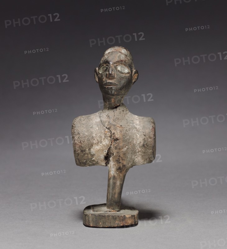 Figurine, late 1800s-early 1900s. Central Africa, Republic of the Congo, Kongo people. Wood and various other materials; overall: 17 x 7 x 6.5 cm (6 11/16 x 2 3/4 x 2 9/16 in.)