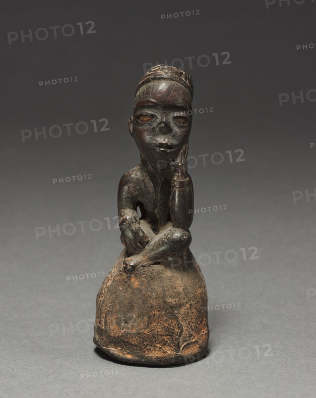 Figurine, late 1800s-early 1900s. Central Africa, Republic of the Congo, Kongo people. Wood and various other materials; overall: 11.5 x 4.5 x 4 cm (4 1/2 x 1 3/4 x 1 9/16 in.)
