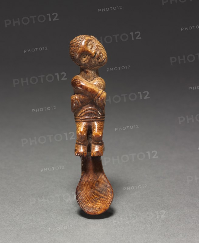 Female Figurine, late 1800s-early 1900s. Central Africa, Democratic Republic of the Congo (most likely), Cabinda, or Republic of the Congo, probably Yombe people. Ivory; overall: 12 x 2.5 x 4.5 cm (4 3/4 x 1 x 1 3/4 in.)