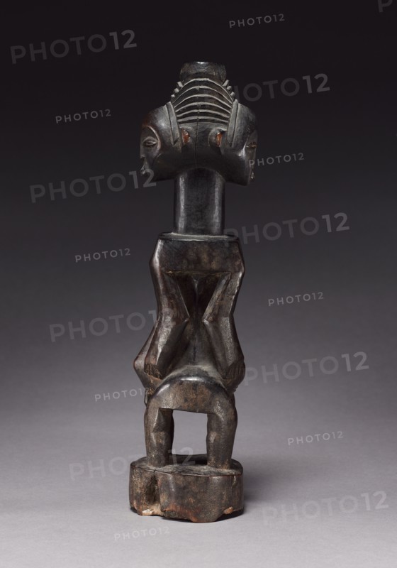 Janus Figure, late 1800s-early 1900s. Central Africa, Democratic Republic of the Congo, Hemba people. Wood; overall: 30.8 x 7.9 x 7.3 cm (12 1/8 x 3 1/8 x 2 7/8 in.)
