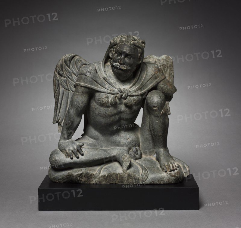 Winged Atlas Figure, 200s. Pakistan, Gandhara, Gandhara period, 3rd century. Schist; overall: 38.1 cm (15 in.).