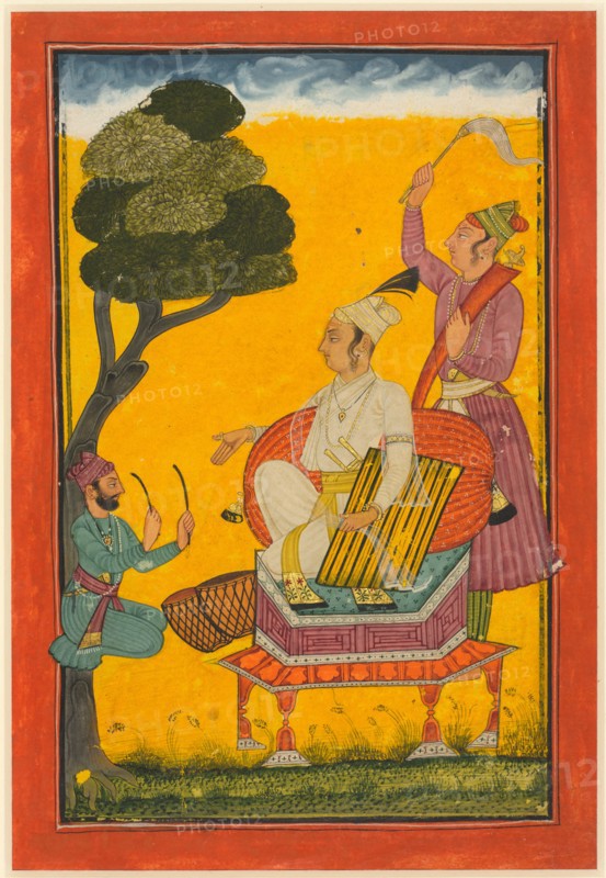 Vivaca Ragaputra, a Leaf from Ragamala Series, c. 1700-1720s. India, Pahari Hills, Bilaspur school, 18th century. Opaque watercolors and gold on paper; overall: 15.7 x 21.5 cm (6 3/16 x 8 7/16 in.).