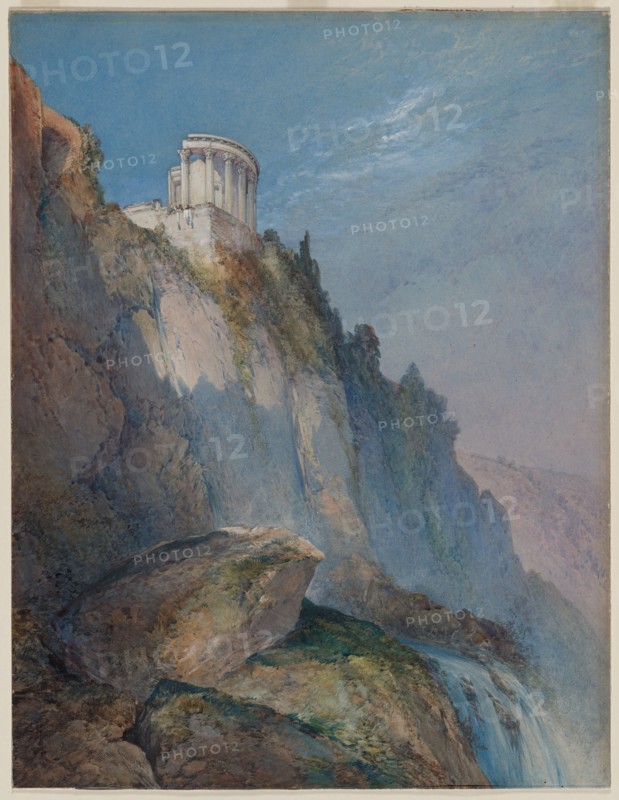 The Temple of Vesta and the Falls at Tivoli, 1859. William Callow (British, 1812-1908). Watercolor with gouache and graphite underdrawing; sheet: 75.1 x 57.8 cm (29 9/16 x 22 3/4 in.).