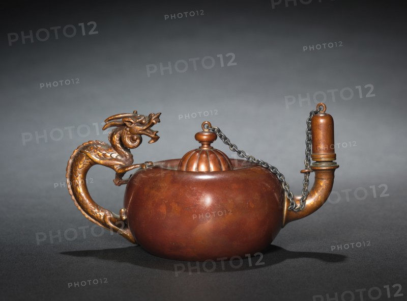 Oil Lamp, 1880. Gorham Manufacturing Company (American, founded 1831). Copper ; overall: 6.7 x 12.4 x 7.4 cm (2 5/8 x 4 7/8 x 2 15/16 in.).