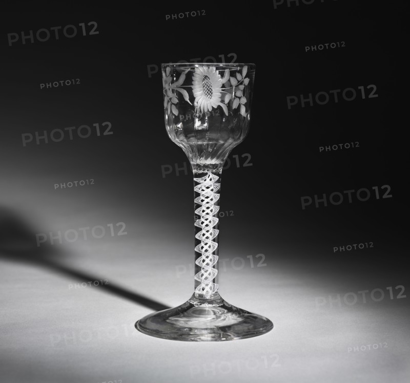 Goblet, c. 1725-1750. England, 18th century. Glass; diameter: 7.3 cm (2 7/8 in.); overall: 14 cm (5 1/2 in.).