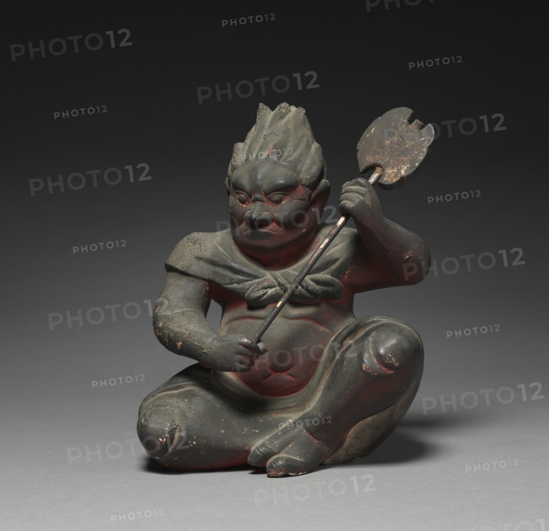 Seated Zenki, 1400s. Japan, Muromachi period (1392-1573), 15th century. Wood with pigment; overall: 30.5 cm (12 in.).