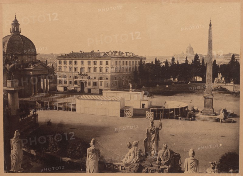 View of Rome, c. 1860. Unidentified Photographer. Albumen print from a collodion negative; image: 22.6 x 31.2 cm (8 7/8 x 12 5/16 in.); mounted: 28.6 x 39 cm (11 1/4 x 15 3/8 in.); paper: 22.6 x 31.2 cm (8 7/8 x 12 5/16 in.); matted: 40.6 x 50.8 cm (16 x 20 in.)