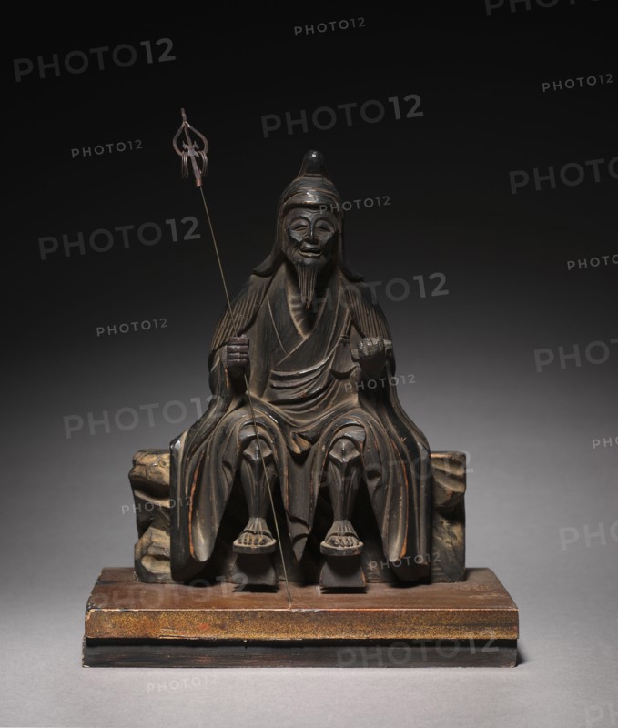 Enno Gyoja and Two Attendants (Enno Gyoja), 1615-1868. Japan, Edo Period. Wood with paint; overall: 24 x 18 x 11.3 cm (9 7/16 x 7 1/16 x 4 7/16 in.).