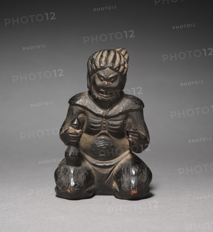 Enno Gyoja and Two Attendants (Koki), 1615-1868. Japan, Edo Period. Wood and paint; overall: 8.5 x 5.5 x 4.5 cm (3 3/8 x 2 3/16 x 1 3/4 in.).