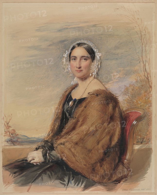 Portrait of a Woman, 1851. George Richmond (British, 1809-1896). Watercolor with gouache and graphite; sheet: 43.1 x 34.7 cm (16 15/16 x 13 11/16 in.); secondary support: 51 x 43 cm (20 1/16 x 16 15/16 in.).