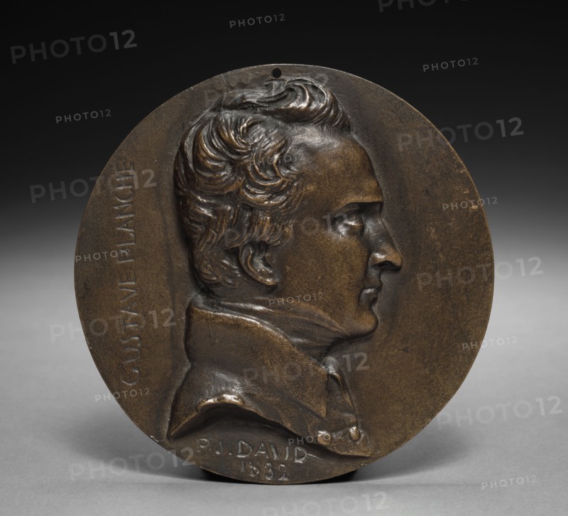 Gustave Planche, 1832. Pierre-Jean David d'Angers (French, 1788-1856). Bronze; overall: 14.5 x 14.5 x 1.9 cm (5 11/16 x 5 11/16 x 3/4 in.)