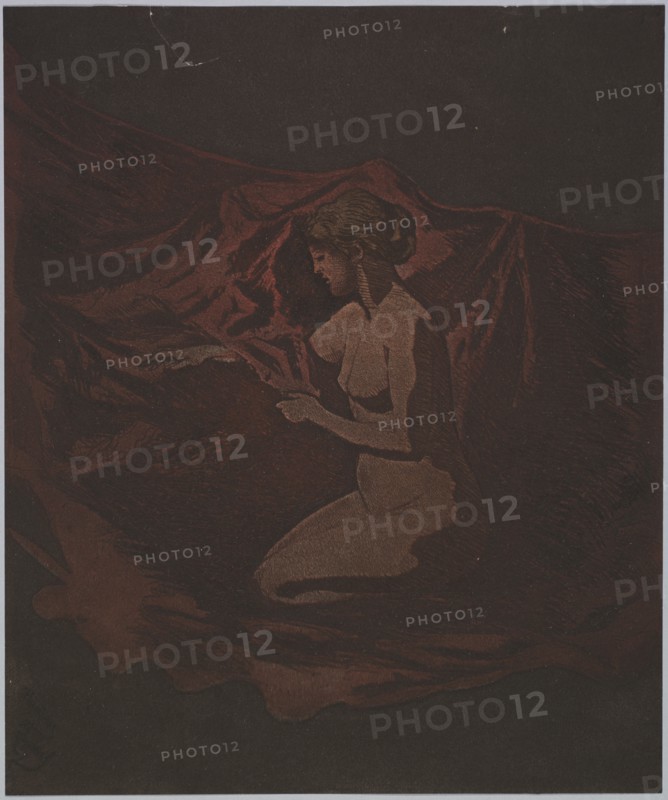 Embers Glow, 1890-1897. Theodore Roussel (French, 1847-1926). Color etching and aquatint; sheet: 24.4 x 20.5 cm (9 5/8 x 8 1/16 in.)