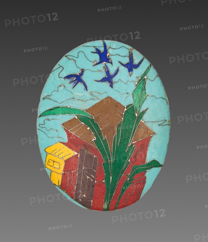 Set of Four Locket Panels, 1800s. Alexis Falize (French, 1811-1898), Antoine Tard (French, active 1860-1889). Gold and cloisonné enamel; overall: 5.4 x 3.1 cm (2 1/8 x 1 1/4 in.).