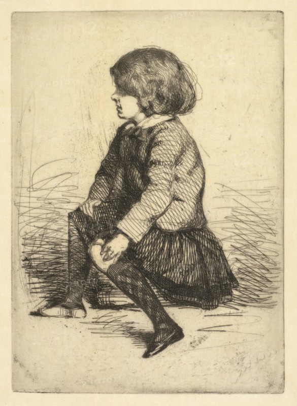 Seymour Haden Jr., Seated. James McNeill Whistler (American, 1834-1903). Etching; sheet: 20.2 x 18.3 cm (7 15/16 x 7 3/16 in.); platemark: 13.6 x 9.7 cm (5 3/8 x 3 13/16 in.).