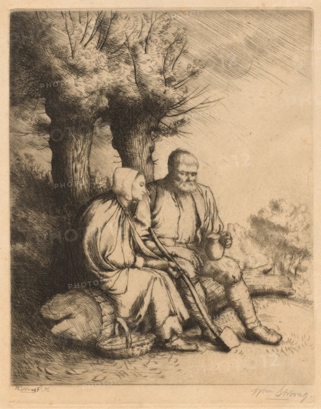 The Woodman, 1881. William Strang (British, 1859-1921), Published in The Etcher. Etching; sheet: 35 x 28.8 cm (13 3/4 x 11 5/16 in.); platemark: 22.7 x 17.5 cm (8 15/16 x 6 7/8 in.).