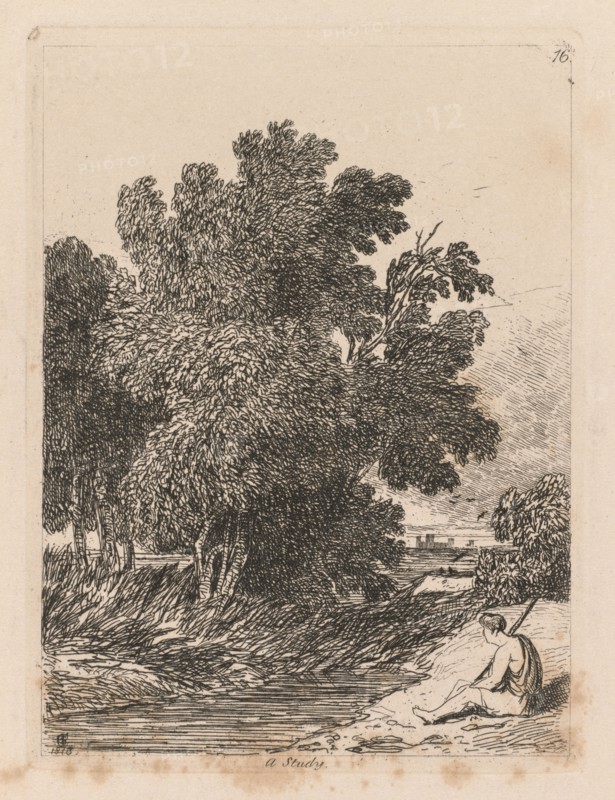 Liber Studiorum: Plate 16, A Study, 1838. John Sell Cotman (British, 1782-1842). Softground etching, from a bound volume containing 48 plates; sheet: 40.7 x 32 cm (16 x 12 5/8 in.); platemark: 10.4 x 8.2 cm (4 1/8 x 3 1/4 in.)