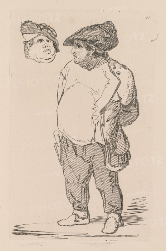 Liber Studiorum: Plate 47, A Study, 1838. John Sell Cotman (British, 1782-1842). Softground etching, from a bound volume containing 48 plates; sheet: 49.6 x 32 cm (19 1/2 x 12 5/8 in.); platemark: 17 x 10.9 cm (6 11/16 x 4 5/16 in.)