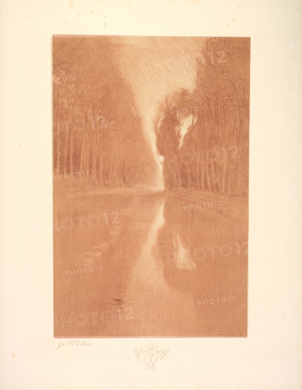 Suite de Paysages: Landscape, Plate 2, Remarque, Starflowers, 1892-1893. Charles Marie Dulac (French, 1865-1898), Printer: Bellefond (per colophon). Color lithograph
