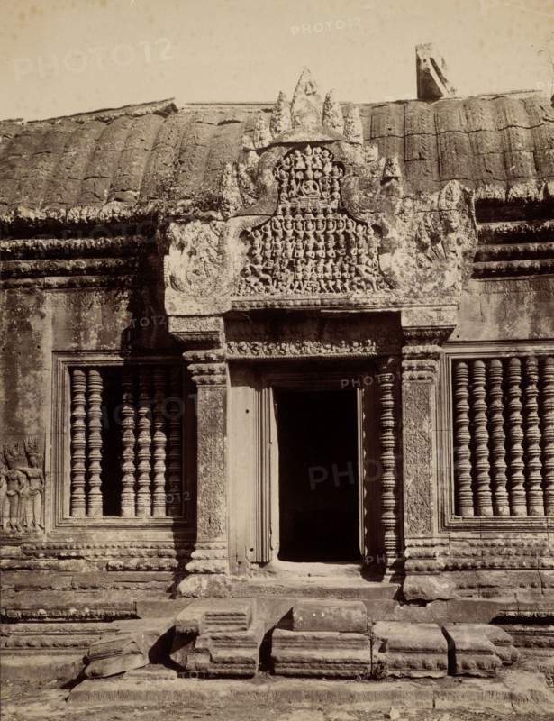 Doorway Through an Inner Enclosure, Angkor Wat, Cambodia, c. 1880. Unidentified Photographer. Albumen print ; image: 26.6 x 20.4 cm (10 1/2 x 8 1/16 in.); paper: 26.6 x 20.4 cm (10 1/2 x 8 1/16 in.).