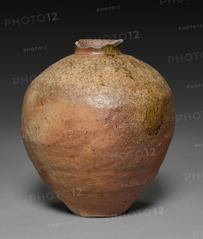 Storage Jar (Tsubo), 15th century. Japan, Muromachi period (1392-1573). Stoneware with natural ash glaze (Shigaraki ware); diameter: 47.5 cm (18 11/16 in.); overall: 53 cm (20 7/8 in.).
