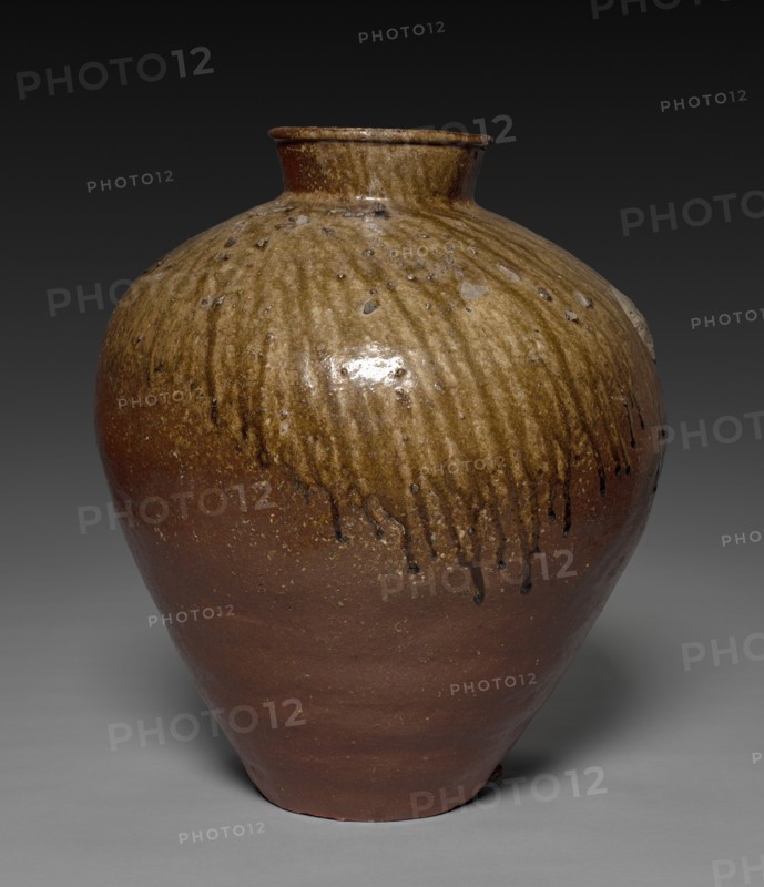 Storage Jar, 1400s. Japan, Muromachi period (1392-1573). Stoneware with natural ash glaze (Echizen ware); diameter: 47.5 cm (18 11/16 in.); overall: 57.5 cm (22 5/8 in.).