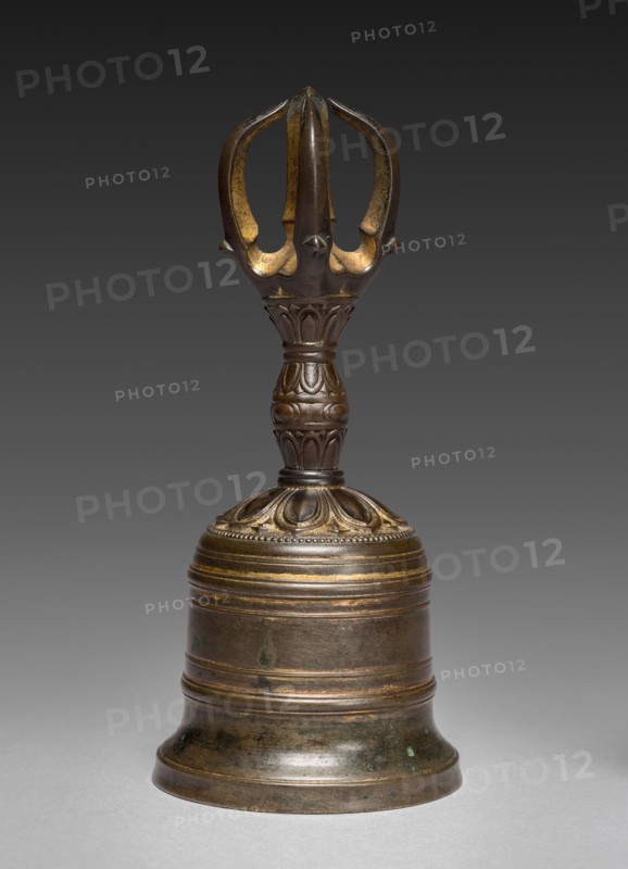 Five-pronged Vajra Bell (Gokorei), c. 1300-1333. Japan, Kamakura period (1185-1333). Gilt bronze; height: 16.7 cm (6 9/16 in.); diameter: 7.5 cm (2 15/16 in.).